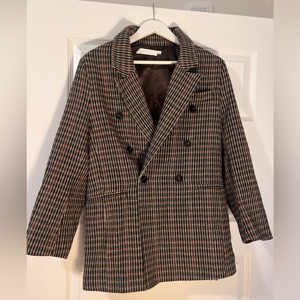 Astr The Label Oversized Tweed Blazer